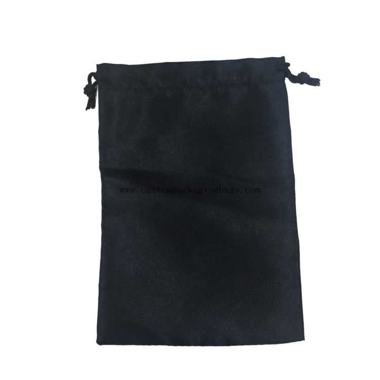 custom black plastic drawstring plastic bag fro phone