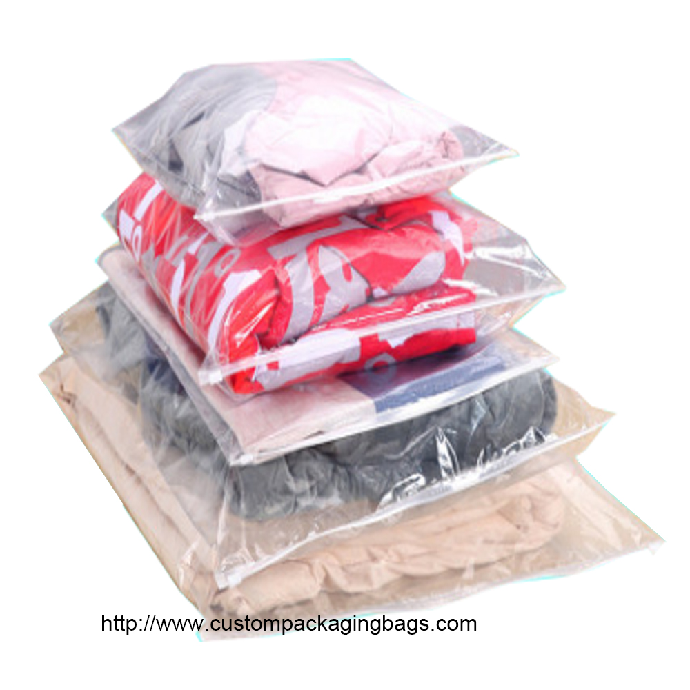 custom logo plastic ziplock bags for adult clothing
