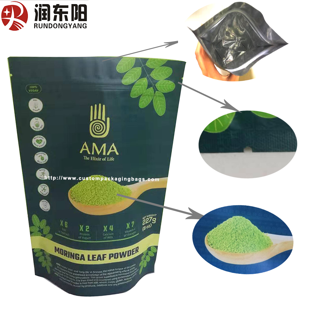 custom logo plastic food packaging bags for tea powder