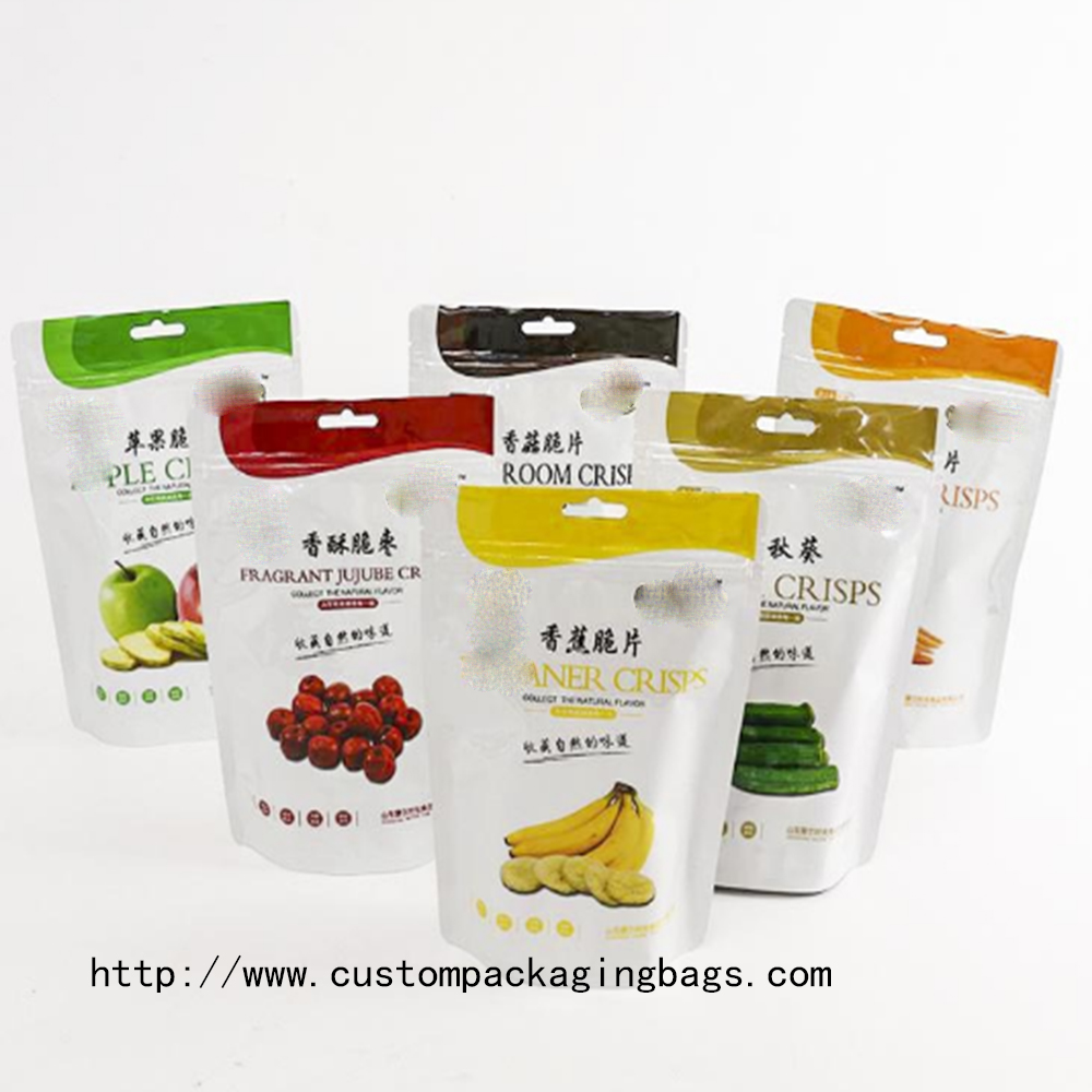 custom logo plastic food packaging bags for dry fruits
