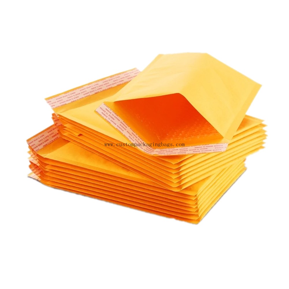 wholesale yellow kraft paper poly bubble mailing bag