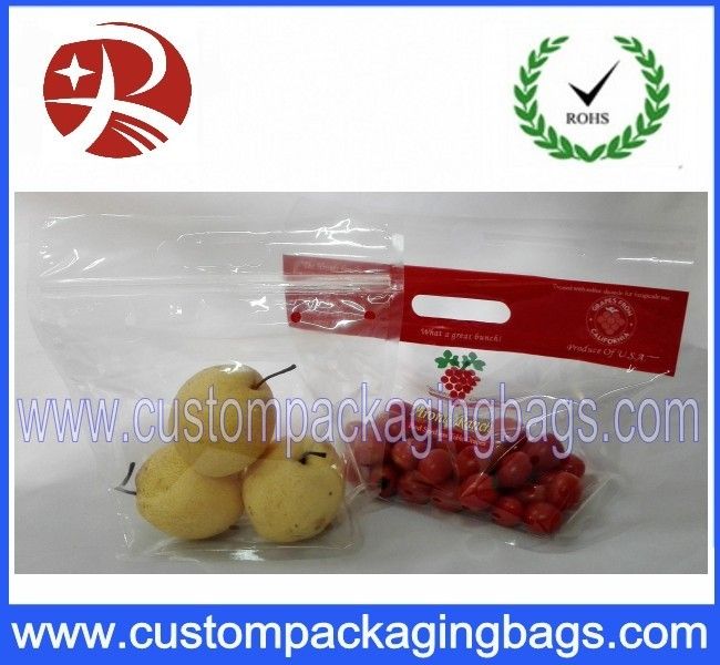 FDA Food Grade Slider Ziplock Fruit Packaging Bags With Customer Design