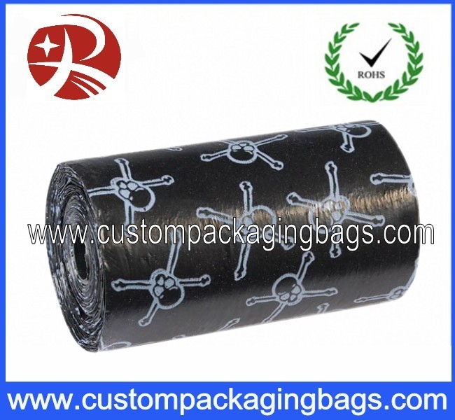 Black HDPE Biodegradable Dog Poop Bags With Roll