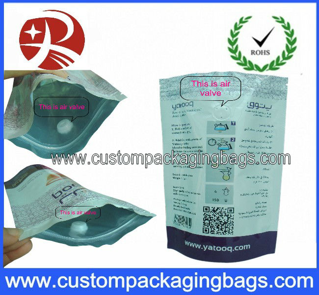 Moisture Proof Foil Plastic Coffee Bag Packaging For Cookies