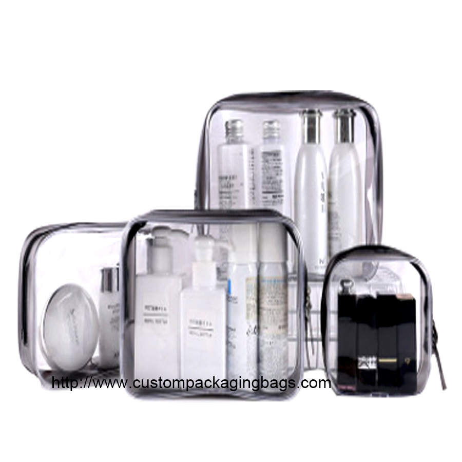 pvc hook bags for make up travel bag