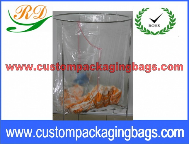 Red and Natural Custom Plastic Laundry Bags for Hotel / Hospital