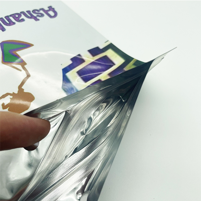 Custom Printed Matte Frosted Back Side Seal Food Snack Packaging Bag