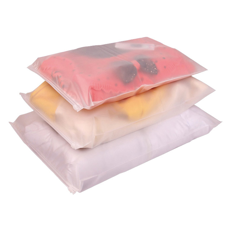 custom Custom Logo Resealable Poly Bags PVC Slider Frosted Zipper Bag online