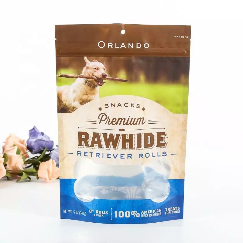 Custom Printed Ziplock Stand up Pouch Biodegradable Bags Kraft Paper Bag Window Design