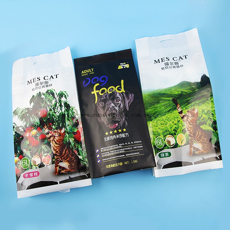 Customized Glossy Matt Eight-Side Seal Pet Dog Food Packaging Aluminum Foil Self-Sealing Composite Plastic Bag