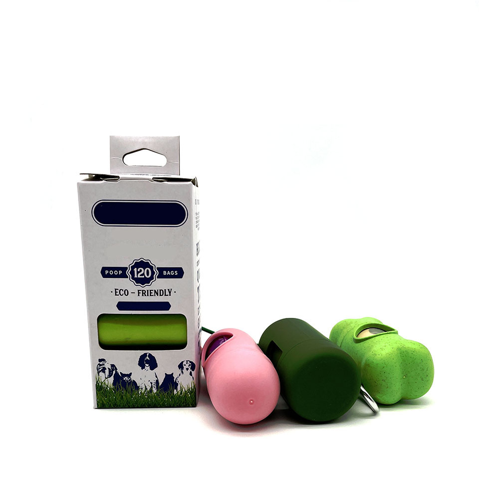 Bio Degradable Doggy Plastic Cornstarch Compostable Dog Poop Bags Biodegradable Dog Waste Bag with Dispenser