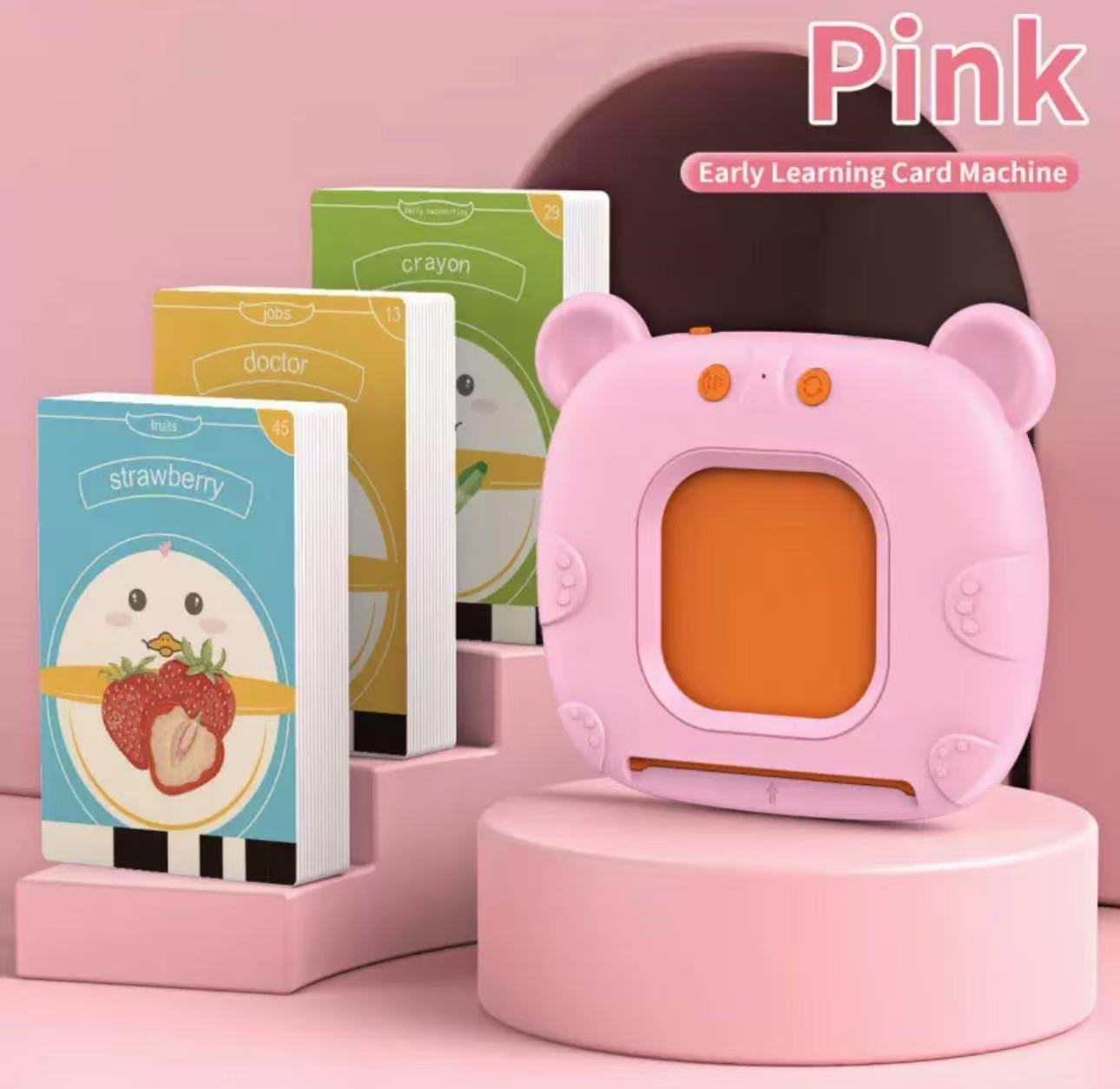 112pcs Educational E-Book Reader Toy for Kids Touch Electronic Learning Machine English for 2-4 Years Battery Operated Plastic