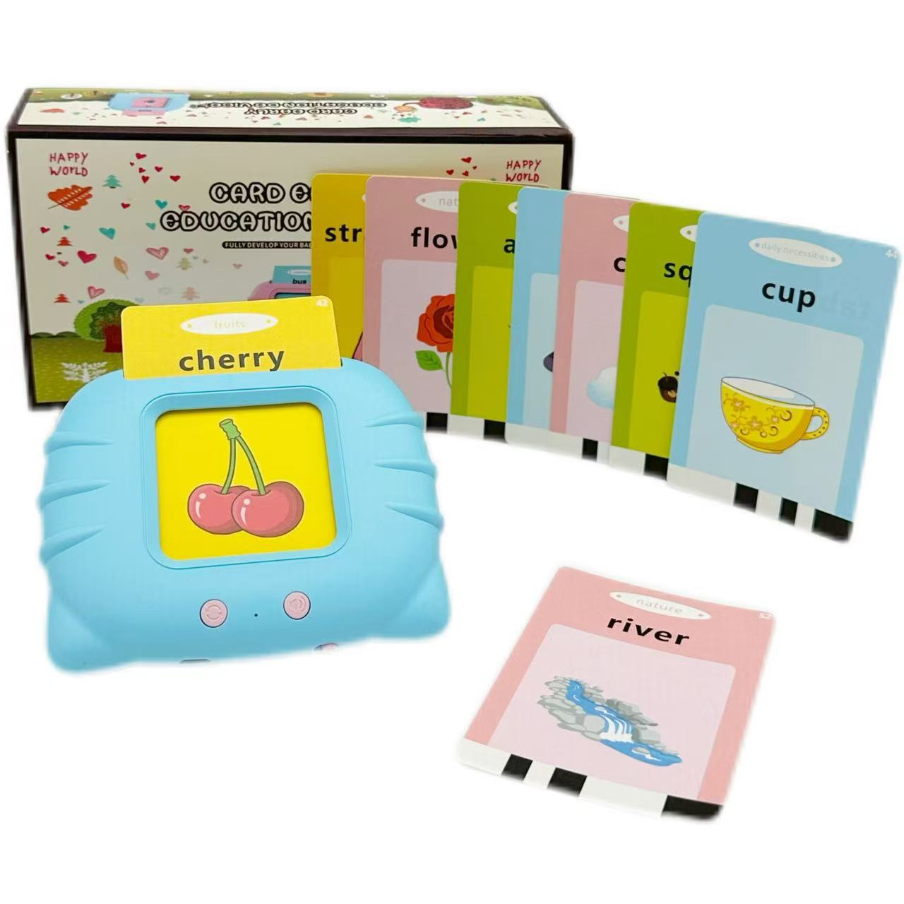 112pcs Educational E-Book Reader Toy for Kids Touch Electronic Learning Machine English for 2-4 Years Battery Operated Plastic