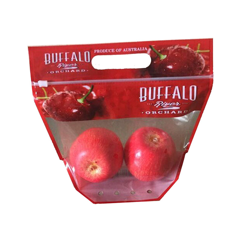 Perforated Breathable Fruit Packaging Bags Produce Freshness Mesh Design