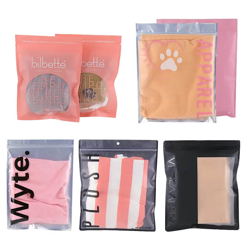 Resealable Underwear Packaging Bags Manufacturer Custom Logo Moisture Proof OEM