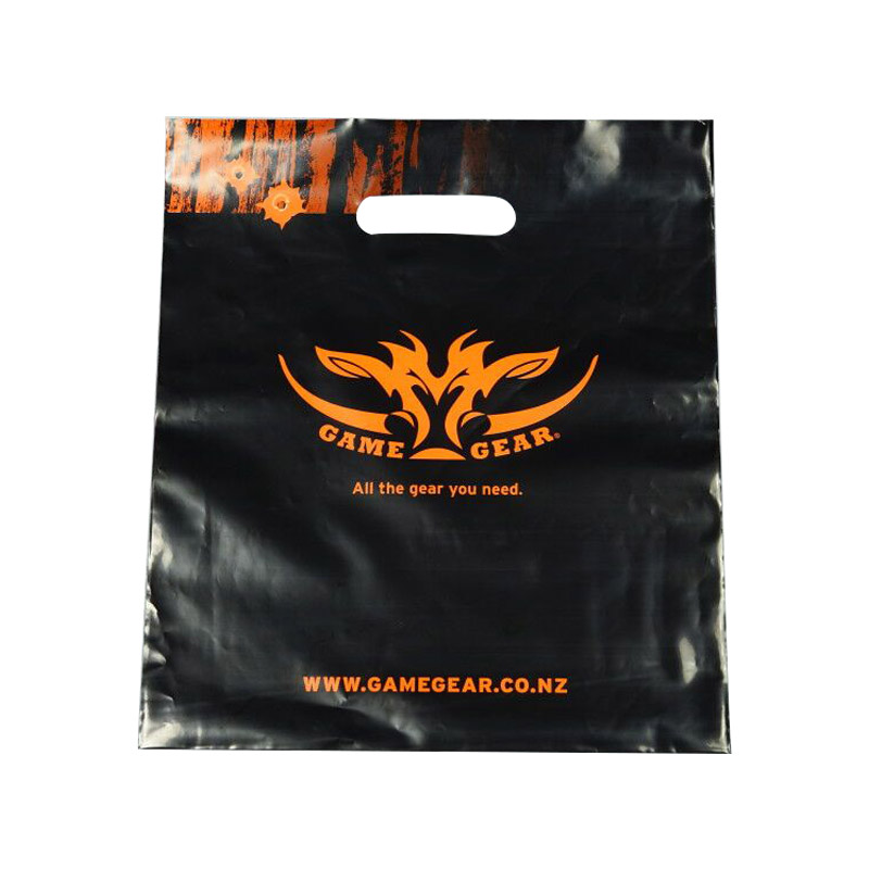 Factory Printed Logo Plastic Handle Bag For Branded Retail Promotion