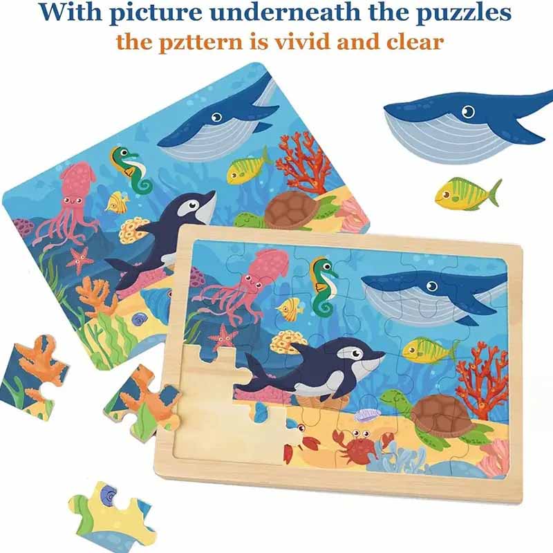 Wholesale 100 Piece Large Animal Cartoon Puzzle Set Safe For All Ages