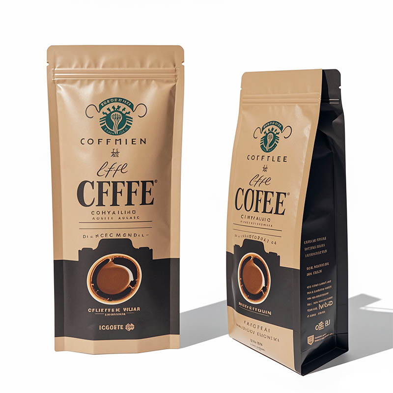 Reusable Stand Up Coffee Packaging Bag With Zipper Eco Friendly Design