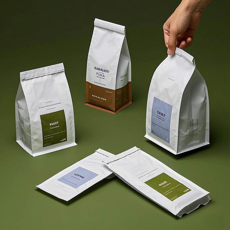 Manufacturer Kraft Material Coffee Packaging Bag With Valve And Zipper 250g