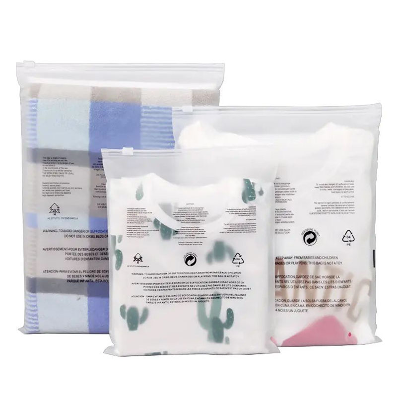 Thickened LDPE Zipper Bag Clothing Packaging Bag With Custom Size And Clear Window