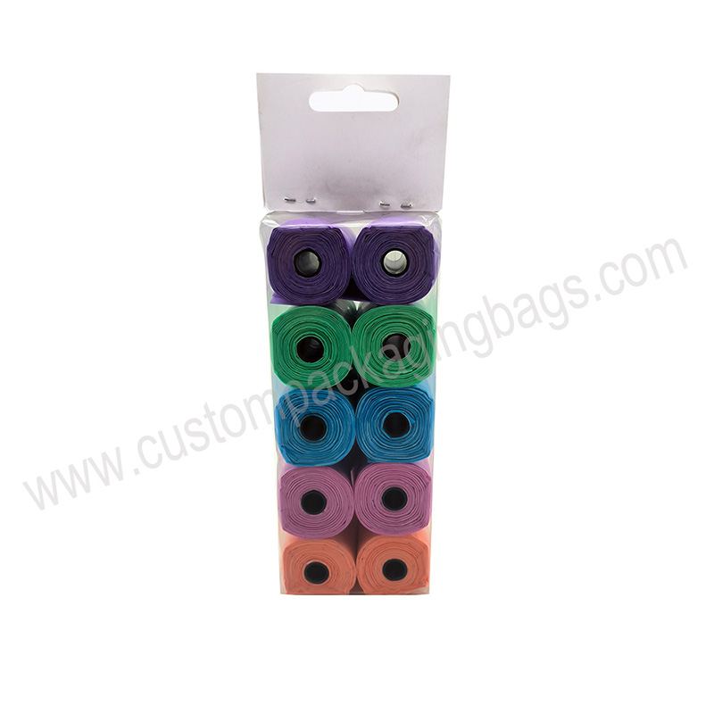 Biodegradable Dog Poop Bags Flat Type 20 Microns Thick 33x22cm Green Color