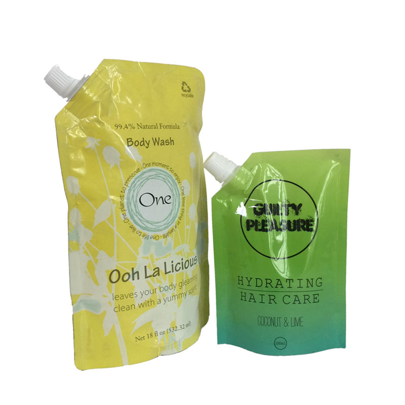 custom Custom Printed Stand Up Spout Pouch For Chemical Liquid Packaging In Various Sizes online