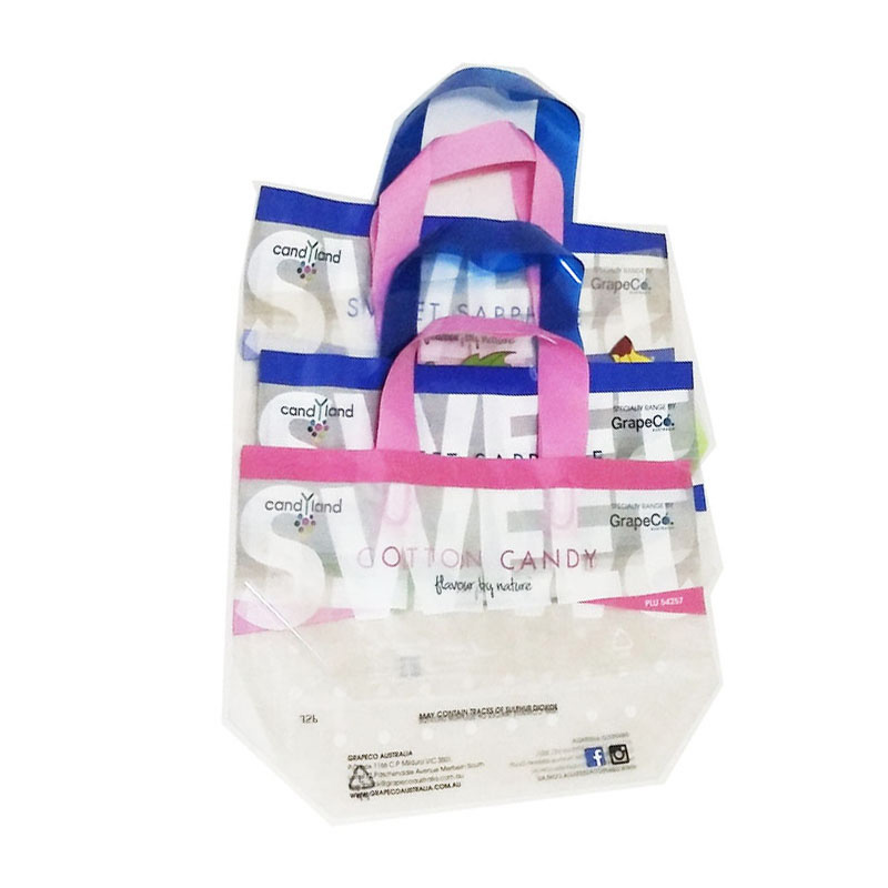High quality Durable PE Woven Fruit Bag For Apples And Oranges With Strong Handles factory