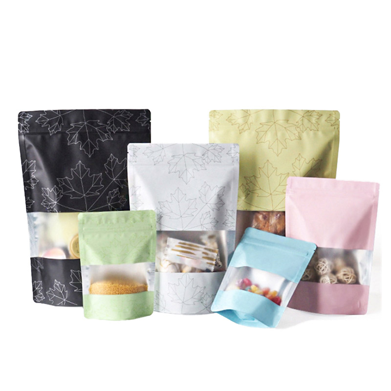 Clear Stand Up Food Packaging Bag With Resealable Zipper 18x26cm 100microns