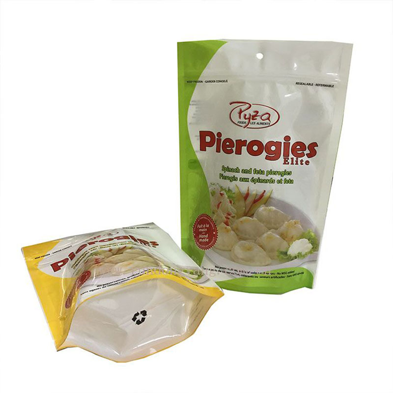 Clear Stand Up Food Packaging Bag With Resealable Zipper 18x26cm 100microns