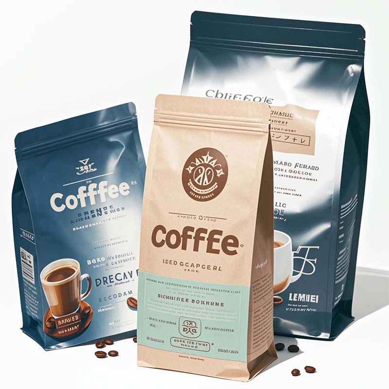 Custom Embossed Coffee Packaging 300 Microns Thickness Degradable