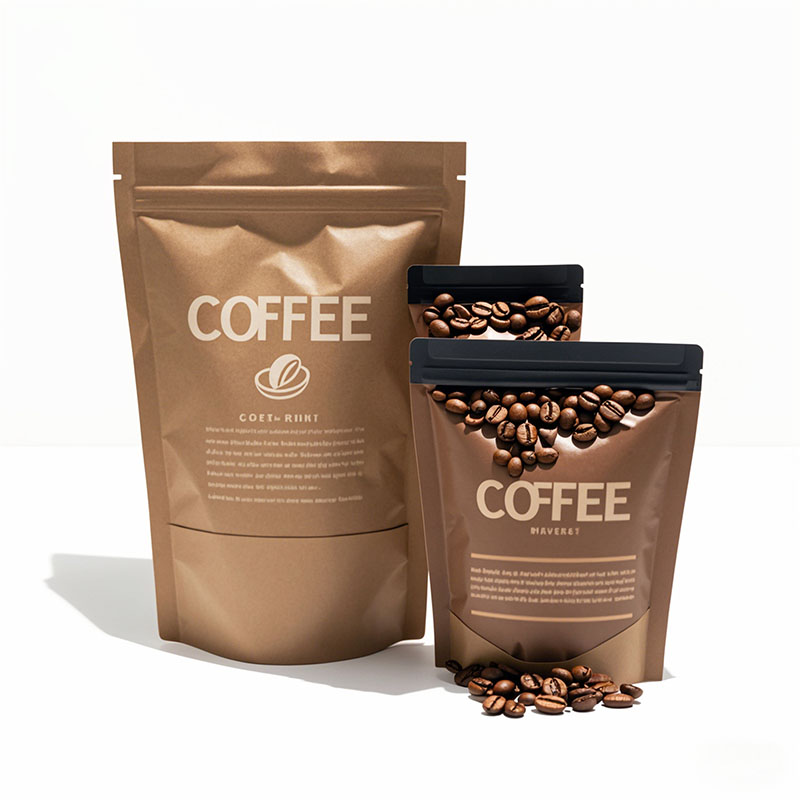 Eco-Recyclable Coffee Pouches 80 Microns Custom Thickness Multiple Sizes