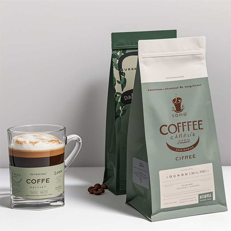 Custom Embossed Coffee Packaging 300 Microns Thickness Degradable