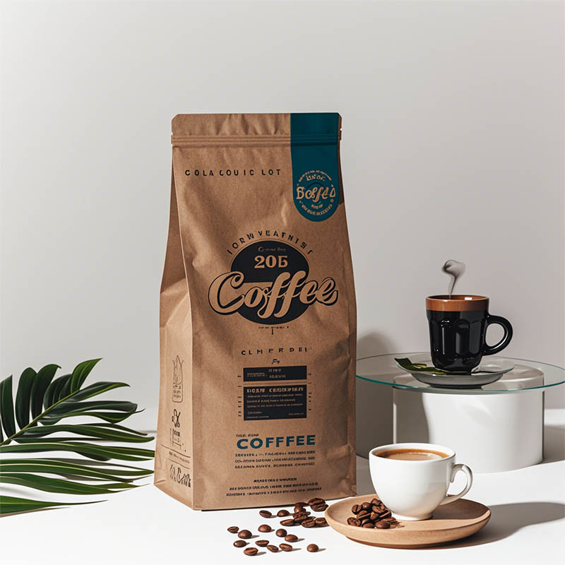 Custom Embossed Coffee Packaging 300 Microns Thickness Degradable