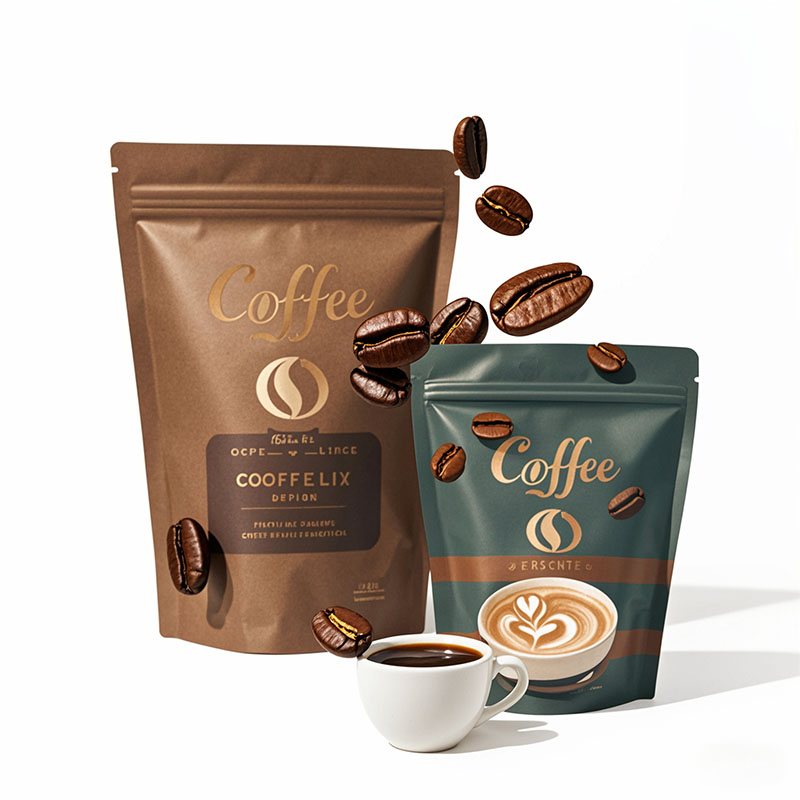 Eco-Recyclable Coffee Pouches 80 Microns Custom Thickness Multiple Sizes