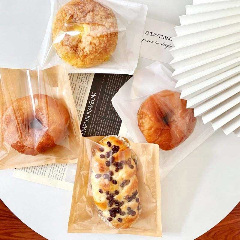 Transparent Baking Bags For Easy Food Viewing Storage Baking Use Printed Logo