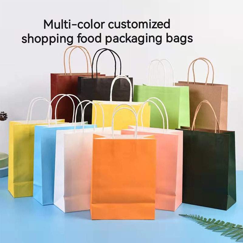 Custom Color Paper Gift Bags – Matte Finish with Rope Handles for Events Packaging