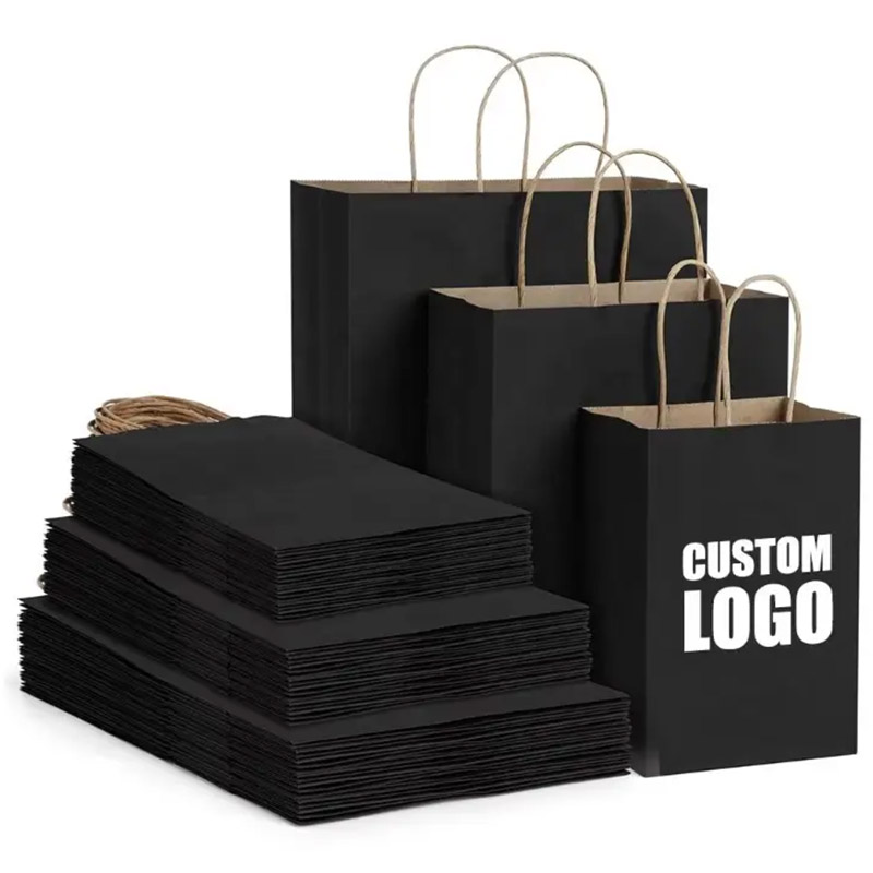 Eco Friendly White Paper Gift Bags With Logo Printing For Brand Promotion