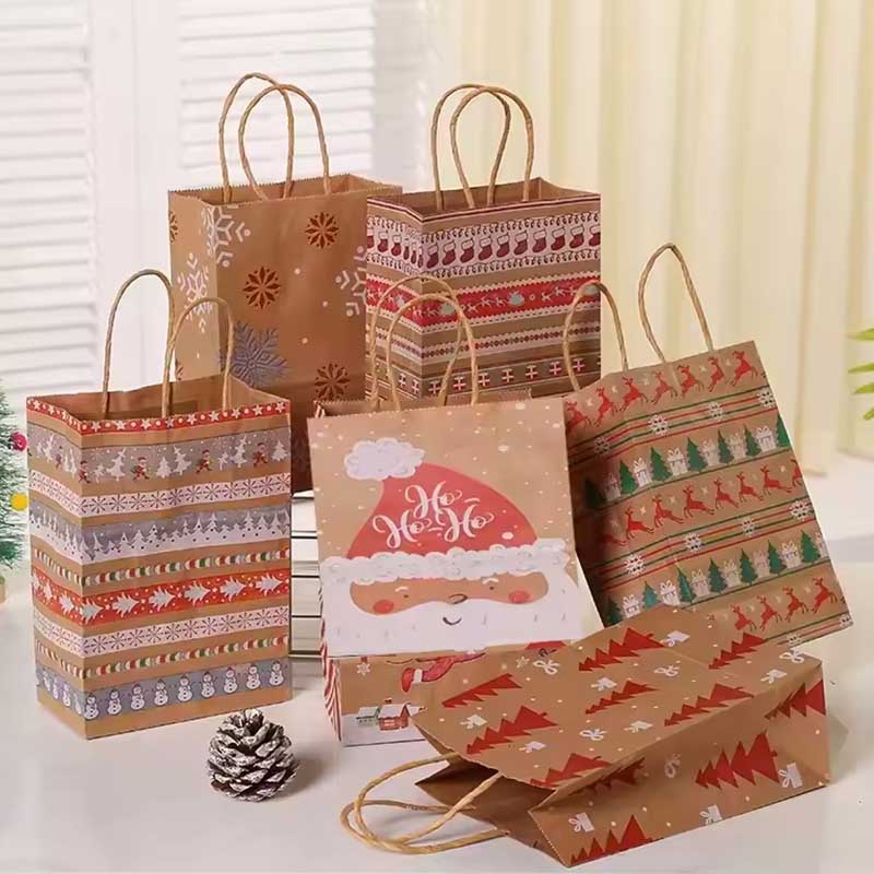 Small Recyclable Paper Gift Bags With Twisted Handles For Jewelry And Cosmetics
