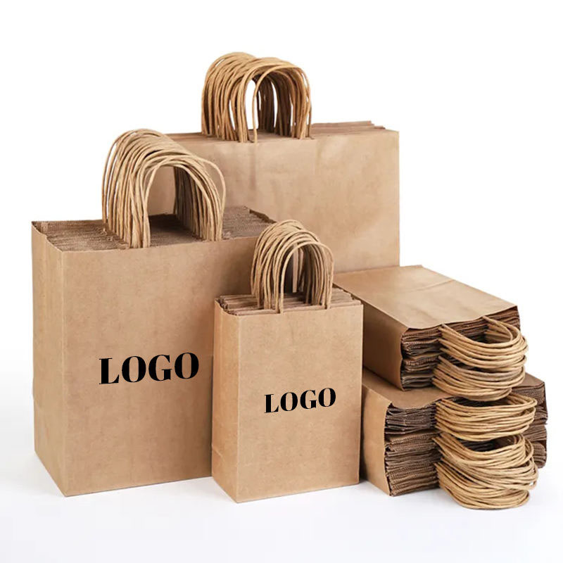 High quality Eco Friendly White Paper Gift Bags With Logo Printing For Brand Promotion factory