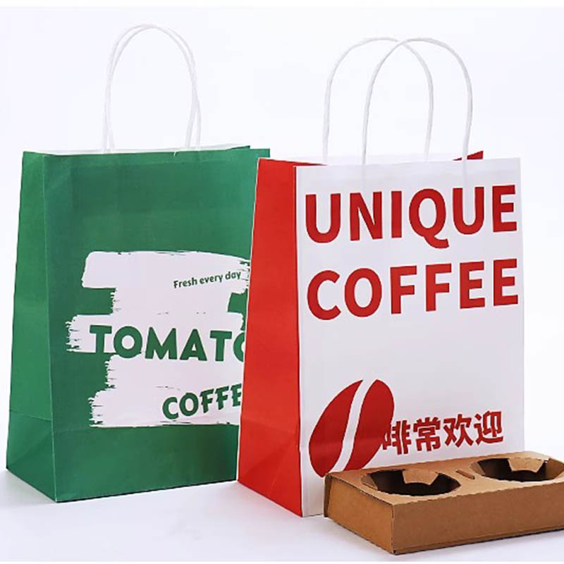 Small Recyclable Paper Gift Bags With Twisted Handles For Jewelry And Cosmetics