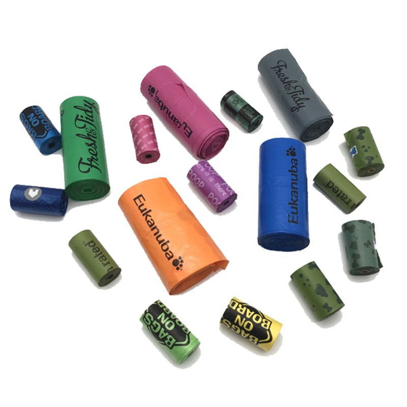 High quality Wholesale Eco Safe Dog Poop Bags Flat Type Pastel Colors 20 Microns 29x21cm Bulk Pack factory
