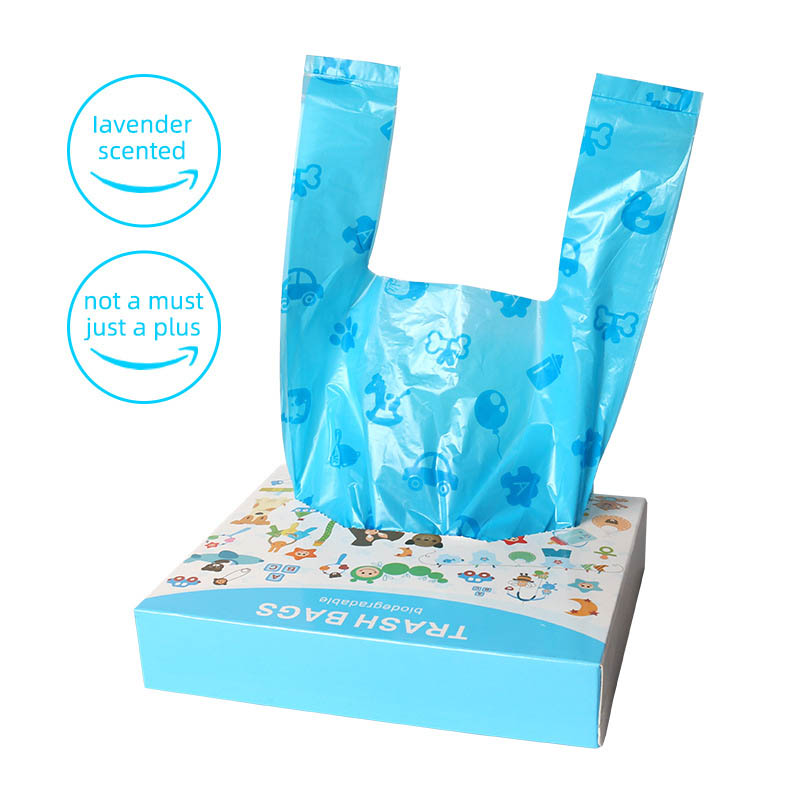 Supplier Compostable Dog Waste Bags With Handles Wholesale 20 Microns 28x30cm Kraft Style