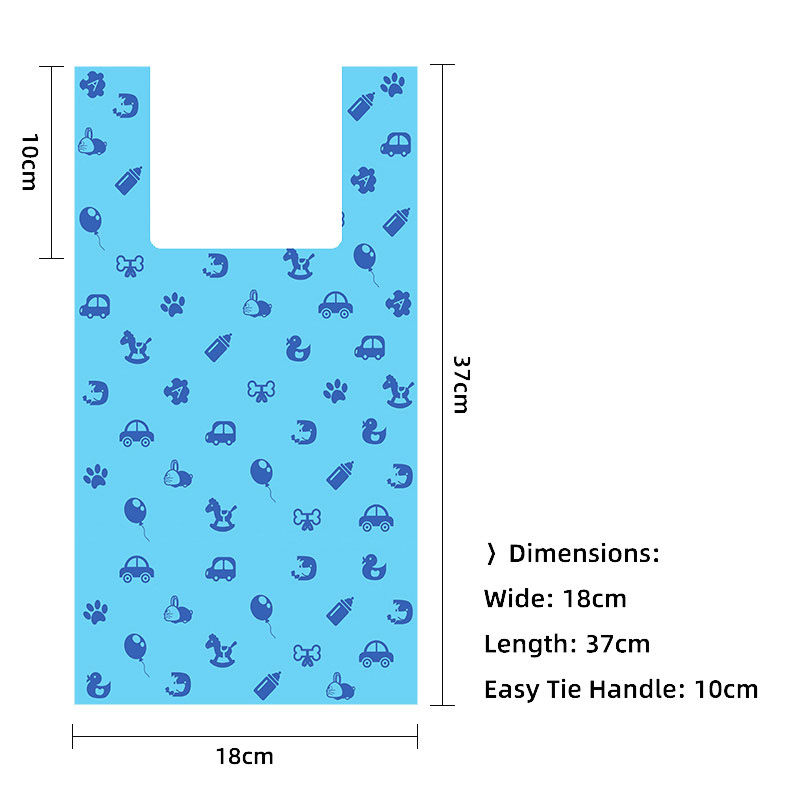 High quality Supplier Compostable Dog Waste Bags With Handles Wholesale 20 Microns 28x30cm Kraft Style factory