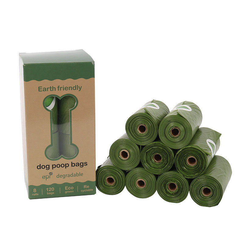 Exporter Extra Strong Biodegradable Poop Bags Roll Type Odor Resistant 20 Microns 34x26cm