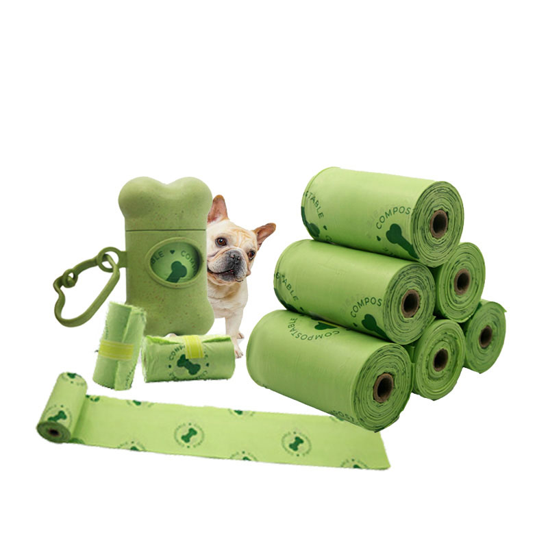 Exporter Extra Strong Biodegradable Poop Bags Roll Type Odor Resistant 20 Microns 34x26cm