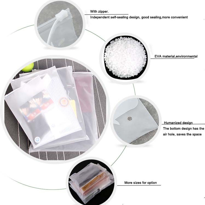 Customized Recyclable Zipper Packaging Bag for Shirts Jackets and Fashion Items