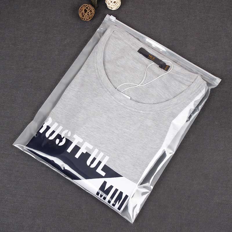 Durable LDPE Zipper Pouch Custom Printed Clothing Packaging Bag with Logo