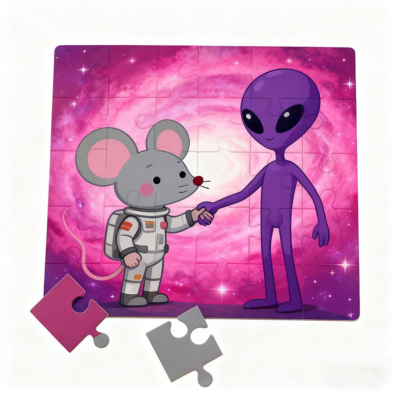 Bright Space Explorer Puzzle Large Easy Grip Pieces for Toddlers Preschool Learning