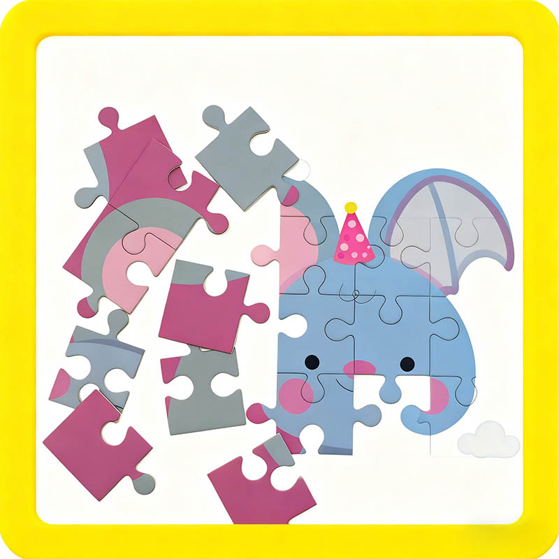 Educational Dinosaur World Cartoon Puzzle Safe Eco Friendly Learning Toy for Kids