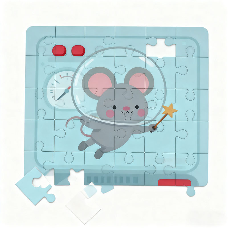 Bright Space Explorer Puzzle Large Easy Grip Pieces for Toddlers Preschool Learning